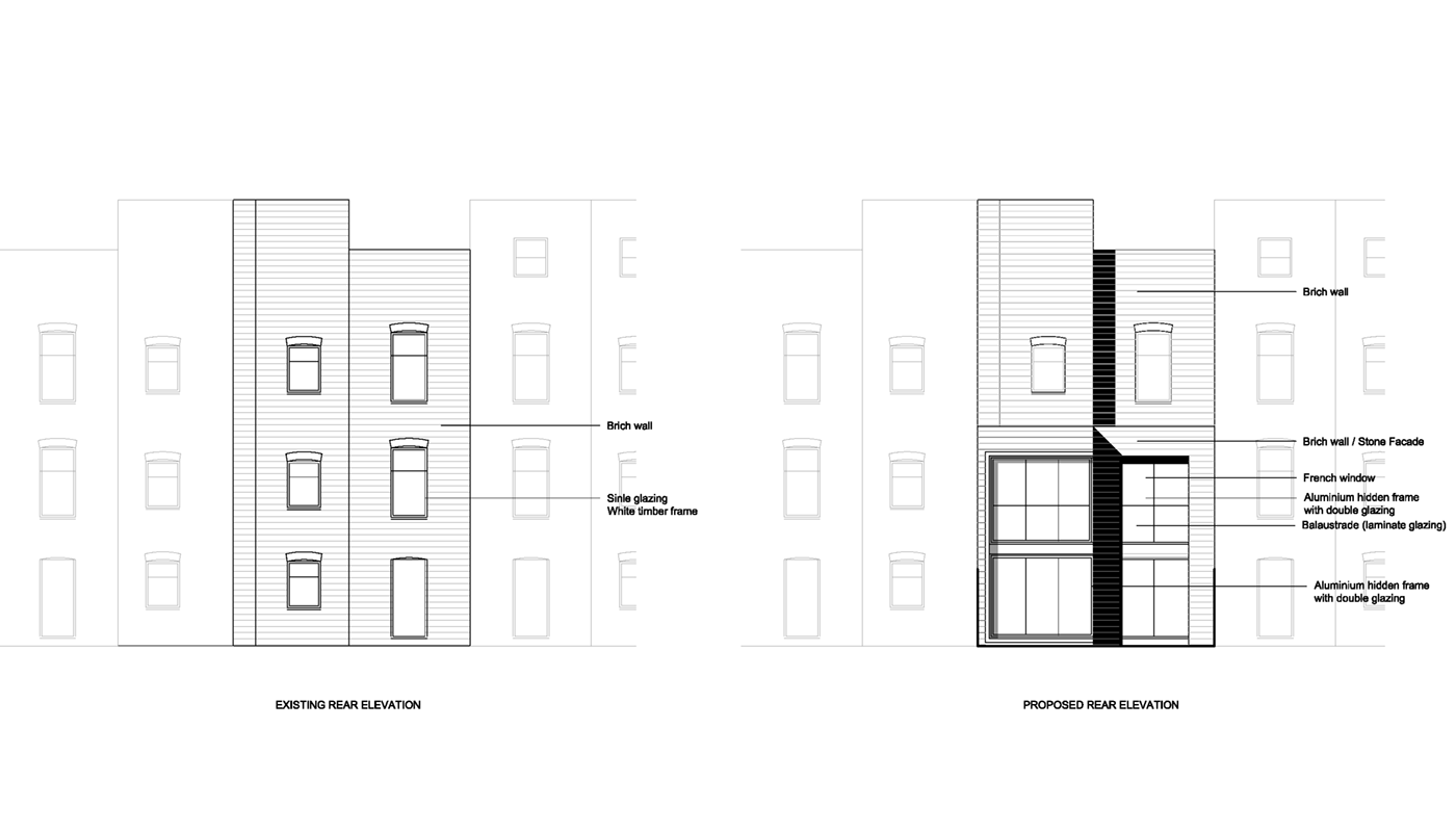 Conversión de Local Comercial a Dos Apartamentos en Londres. Oficina de arquitectura en Pontevedra